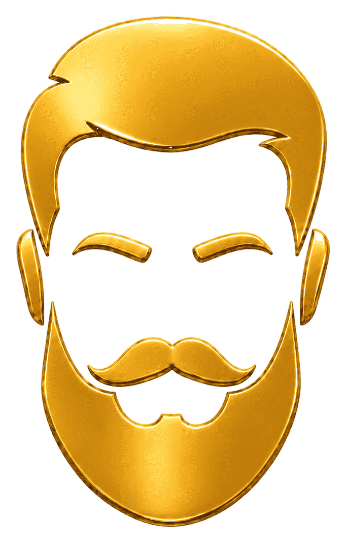 Ícone dourado de barba