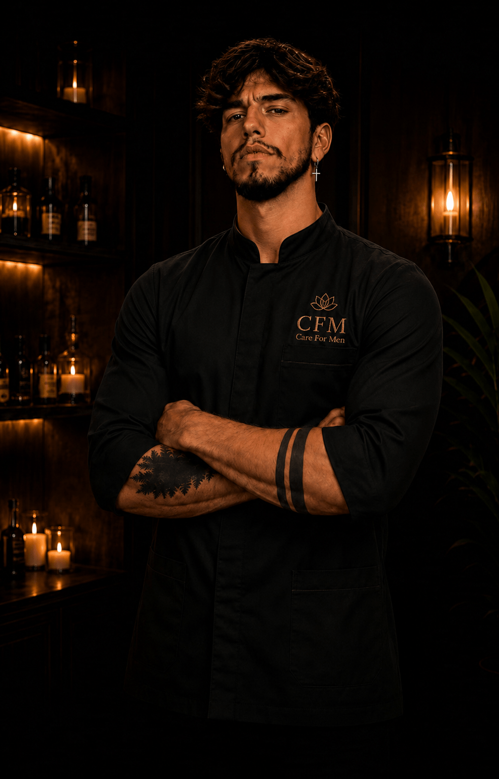 Depilador Jony em uniforme preto premium Care For Men